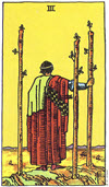 權杖三（Three of Wands）塔羅牌