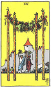 權杖四（Four of Wands）塔羅牌