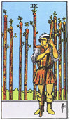 權杖九（Nine of Wands）塔羅牌