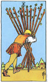 權杖十（Ten of Wands）塔羅牌
