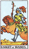 權杖騎士（Knight of Wands）塔羅牌
