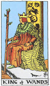 權杖國王（King of Wands）塔羅牌