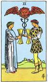 聖杯二（Two of Cups）塔羅牌