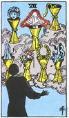 聖杯七（Seven of Cups）塔羅牌