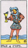 聖杯侍者（Page of Cups）塔羅牌