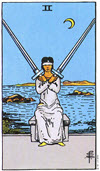 寶劍二（Two of Swords）塔羅牌