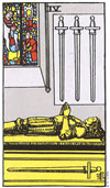 寶劍四（Four of Swords）塔羅牌