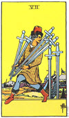 寶劍七（Seven of Swords）塔羅牌