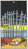 寶劍十（Ten of Swords）塔羅牌