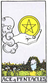 金幣一（Ace of Pentacles）塔羅牌