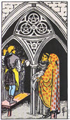 金幣三（Three of Pentacles）塔羅牌