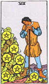 金幣七（Seven of Pentacles）塔羅牌