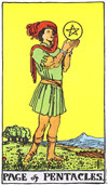 金幣侍者（Page of Pentacles）塔羅牌
