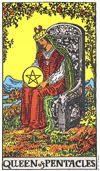 金幣皇后（Queen of Pentacles）塔羅牌