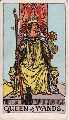 權杖皇后(Queen of Wands)塔羅牌